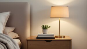 lamp on side table